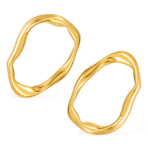 Vintage Earrings for Women Stainless Steel Unique Niche Design Irregular Simple Versatile Titanium Steel Ear Jewelry