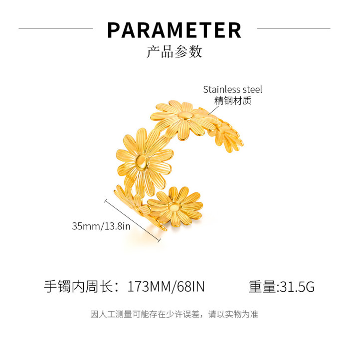 Women's Bracelet Stainless Steel Fashion Personality Exaggerated Retro High-end Titanium Steel Bracelet Jewelry