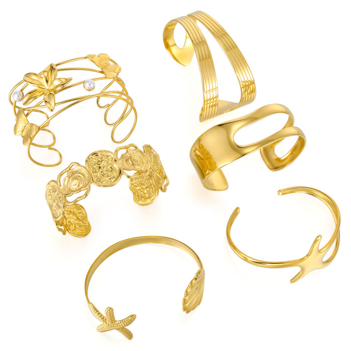 Light Luxury Bracelet for Women, Personalized Stainless Steel Versatile Creative Multi-element High-end Titanium Stee...
