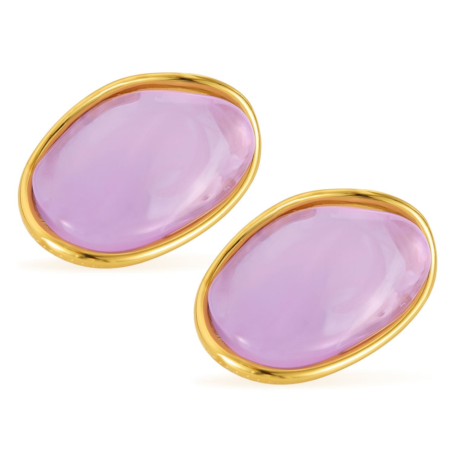 Earrings for Women Stainless Steel Fashion Gentle Macaron Color Resin High-end Titanium Steel Ear Jewelry