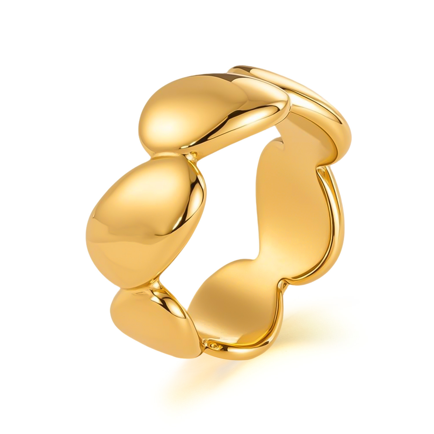 Personalized Simple Ring for Women Stainless Steel Vintage High-end Gold-plated Titanium Steel Ring Wholesale