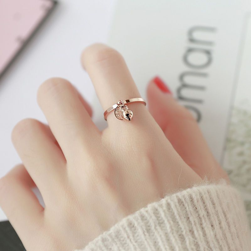 Bell Copper Coin Titanium Steel Rose Gold Ring Women Tail Ring Light Luxury Fashion High-end Ethnic Style Jewelry New Ring