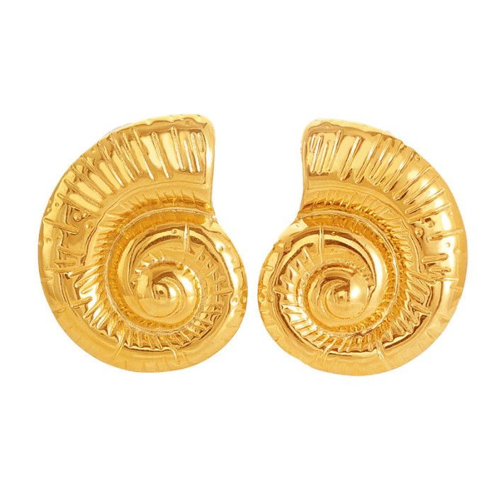 Hot-Selling Exaggerated Large Earrings Stainless Steel Gold Plated Earrings High-Quality Foreign Trade Ear Jewelry Ci...