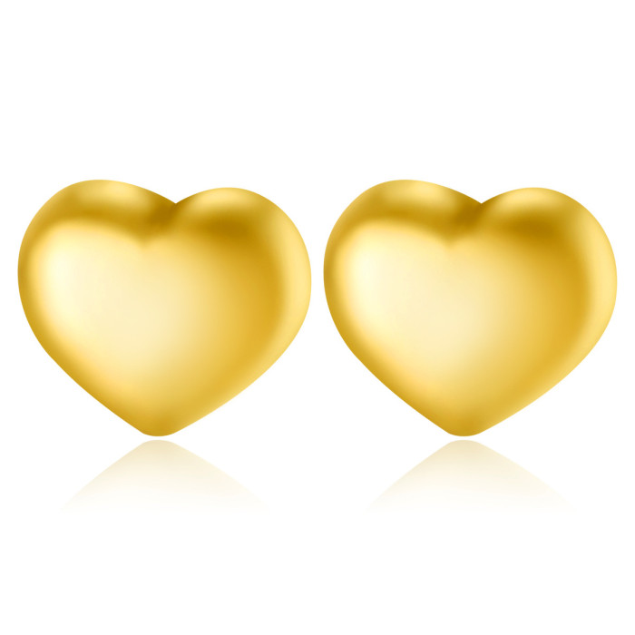 European and American Cross-Border Jewelry INS Heart Vintage Design Earrings Exaggerated Geometric Symmetrical Heart Fashion Earrings for Women