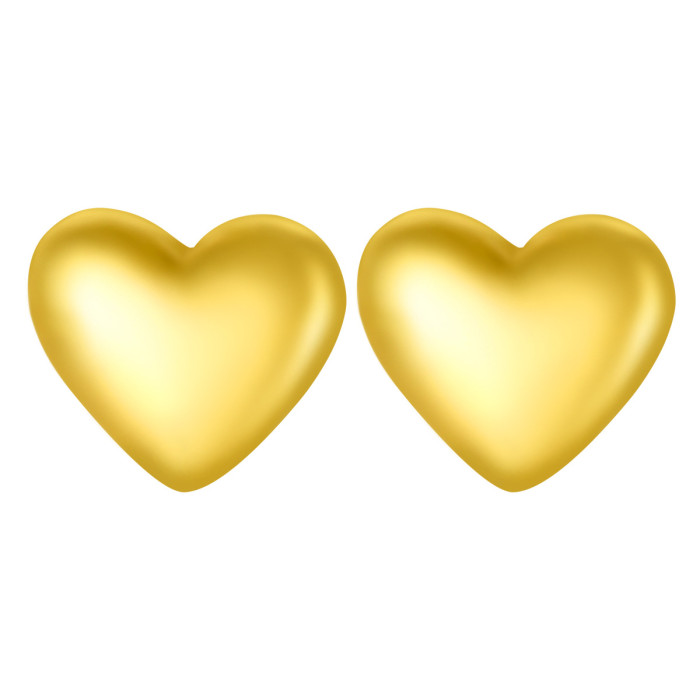 European and American Cross-Border Jewelry INS Heart Vintage Design Earrings Exaggerated Geometric Symmetrical Heart Fashion Earrings for Women