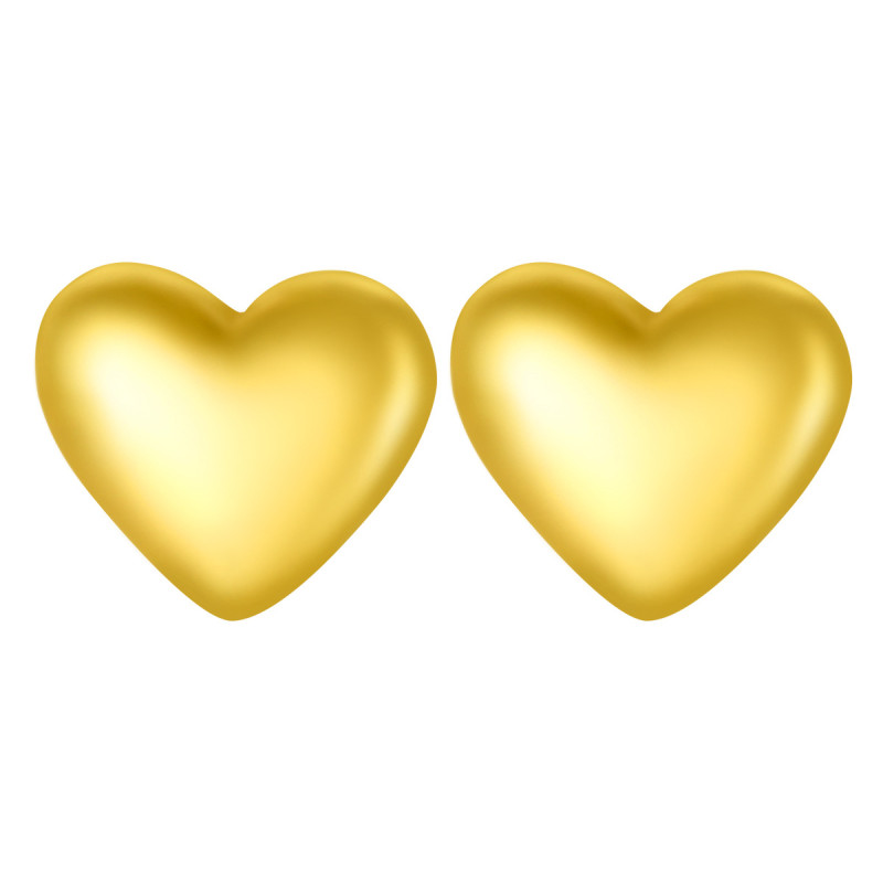 European and American Cross-Border Jewelry INS Heart Vintage Design Earrings Exaggerated Geometric Symmetrical Heart Fashion Earrings for Women