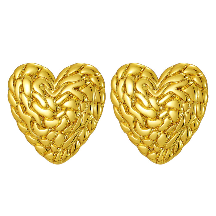 Hot Selling 16 Styles Stainless Steel Fashionable Vintage Geometric Hydraulic Earrings Wholesale