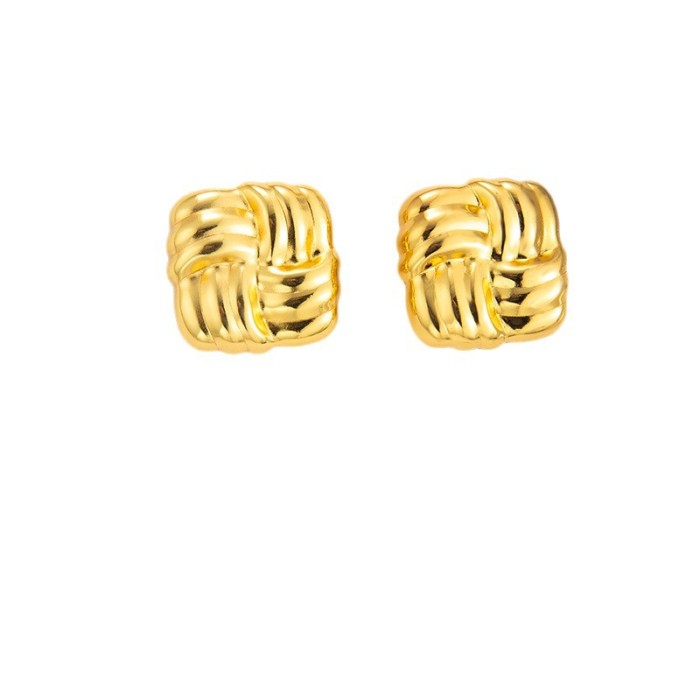 Stainless Steel Earrings Three-Dimensional High-End Feel Stud Earrings 18K Gold Plated Earrings Heart Earrings Non-Fa...