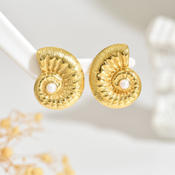 Stainless Steel Earrings Vacation Style Earrings Style Earrings Ocean Style Stud Earrings Starfish Shell Stud Earring...