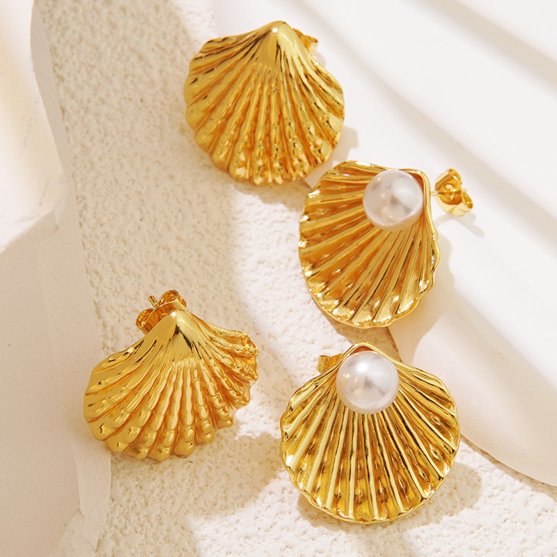 Tassel Jellyfish Earrings Summer Starfish Pearl Studs Pearl Cherry Earrings Vacation Style Earrings Ocean Style Earrings