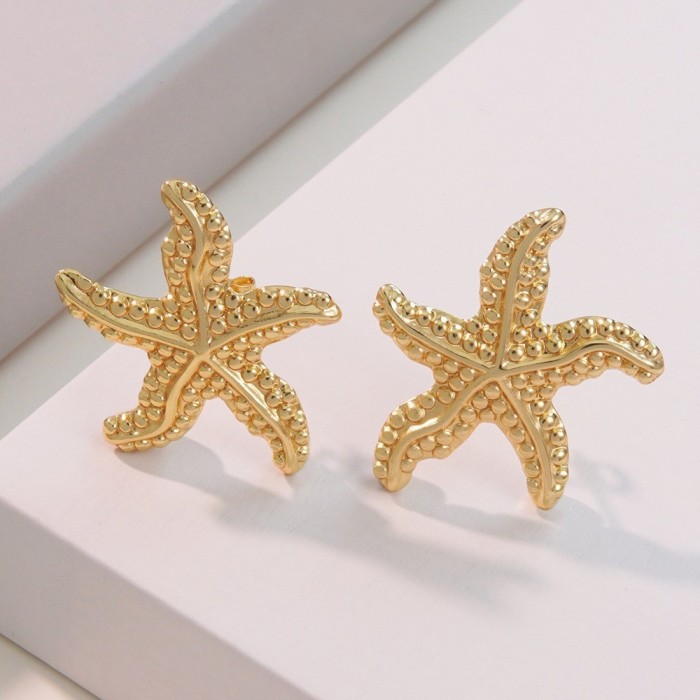 Tassel Jellyfish Earrings Summer Starfish Pearl Studs Pearl Cherry Earrings Vacation Style Earrings Ocean Style Earrings