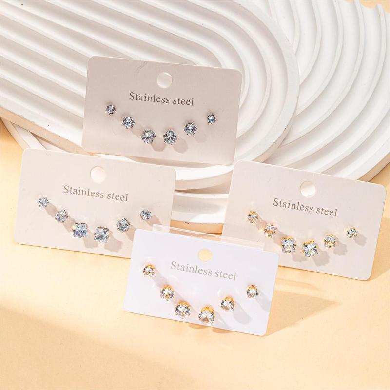Stainless Steel Petite Earrings High Quality Exquisite Earrings Korean Style Titanium Steel Ear Studs Non-Allergic Earrings Gold Plated Ear Ring