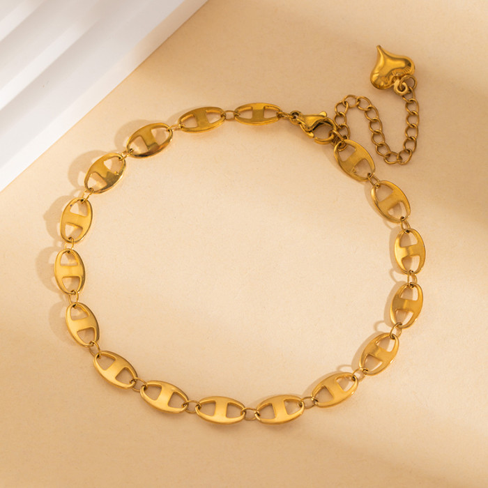 Fashion Exquisite Small Bracelet Stainless Steel Summer Flower Hand Jewelry Heart Square Small Bead Bracelet Non-Fading