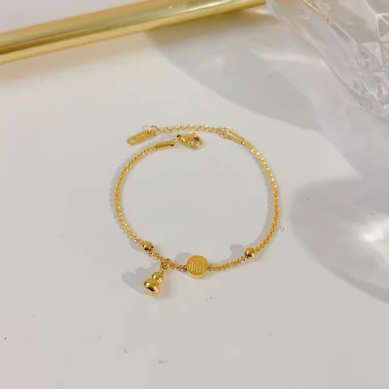 2025 New Trendy Niche Exquisite High-end Titanium Steel Non-fading Anklet for Women