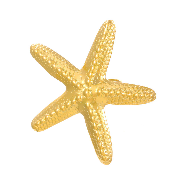 Stainless Steel Open Ring for Women, Starfish and Seashell Ring, Ginkgo Leaf Ring, Ocean Holiday Style Hand Jewelry