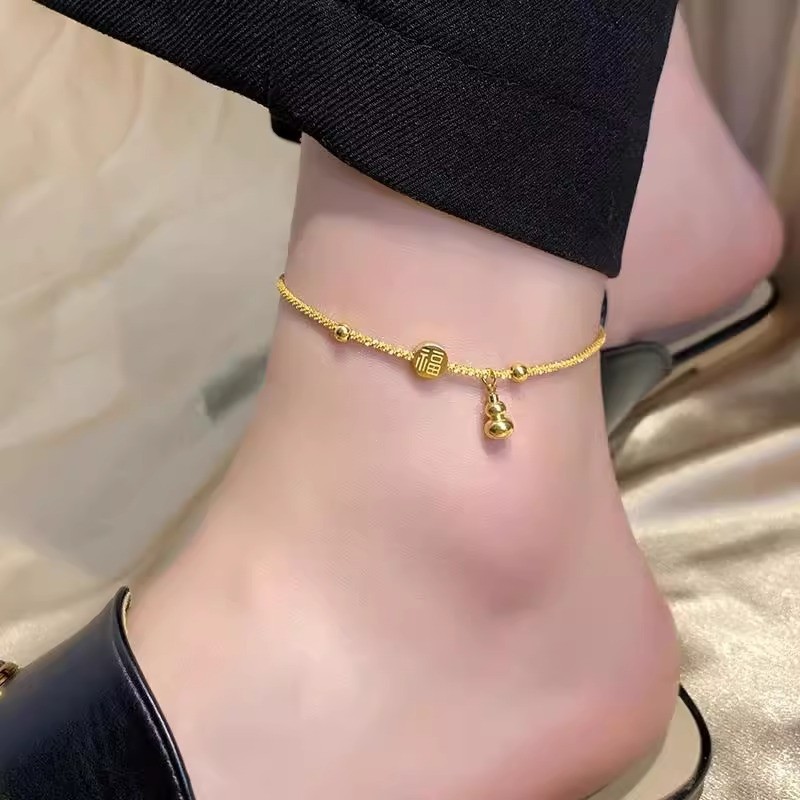 2025 New Trendy Niche Exquisite High-end Titanium Steel Non-fading Anklet for Women
