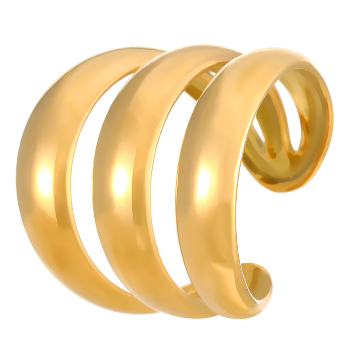 Titanium Steel Ring Geometric Ring Versatile Jewelry Stainless Steel 18K Gold Plated Knuckle White Oil Drop Ring