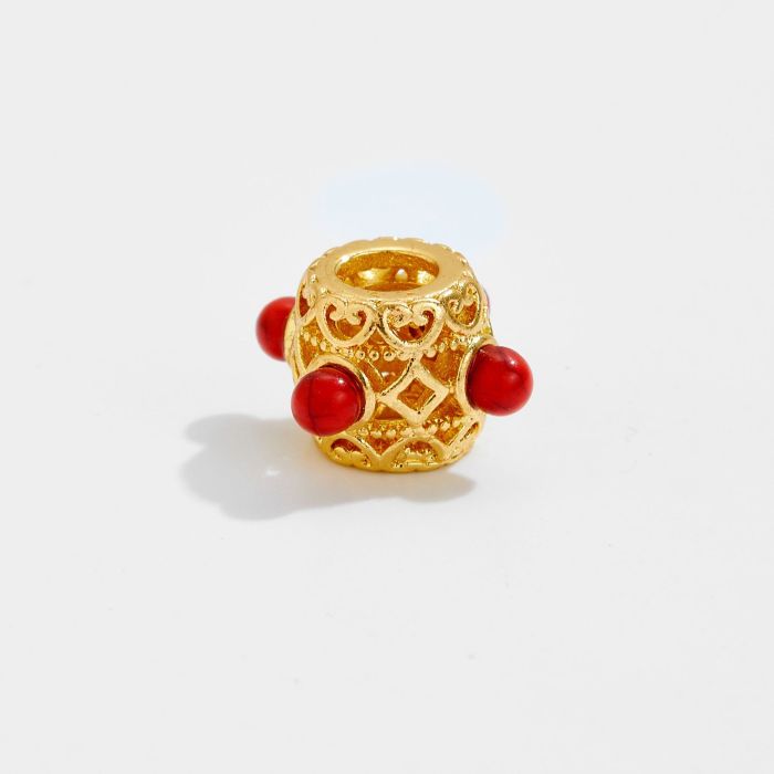 DIY Bracelet Materials College Entrance Exam Blessings Future Is Promising Matte Gold Through-hole Beads Alloy Spacer...