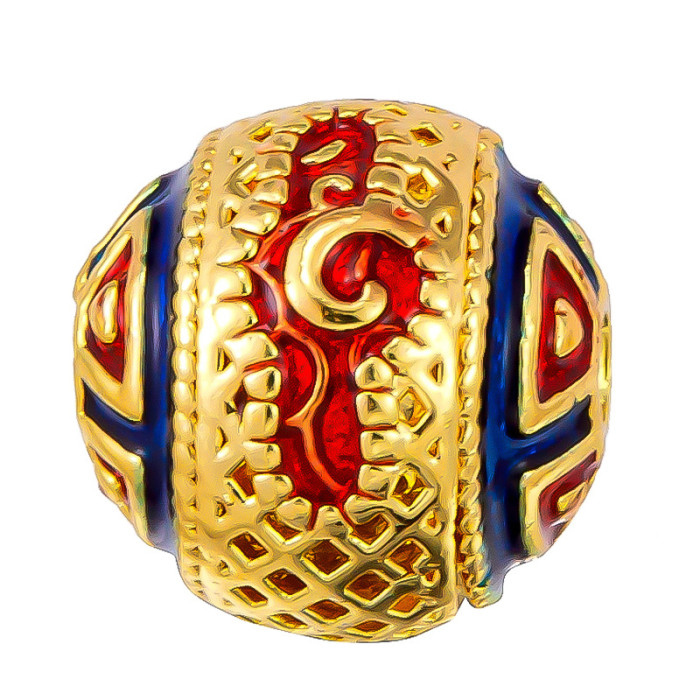 Micro Inlaid Copper Pendant Ancient Method Sand Gold Oil Drop Beads Transfer Beads DIY Accessories Hollow Beads Spacer Beads Factory Wholesale