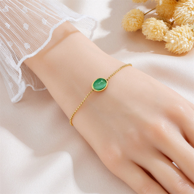 Non-Fading New Simple Titanium Steel Bracelet for Girls, High-End Water Drop Summer Fashion Light Luxury Heart Anklet Versatile