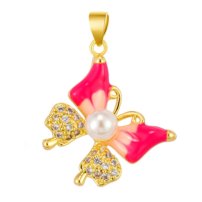 TikTok Hot Sale Copper Plated Micro Inlaid Pendant Wholesale Self-Selected Hundred Styles Copper Pendant Freely Matched Source Factory Wholesale Without Chain