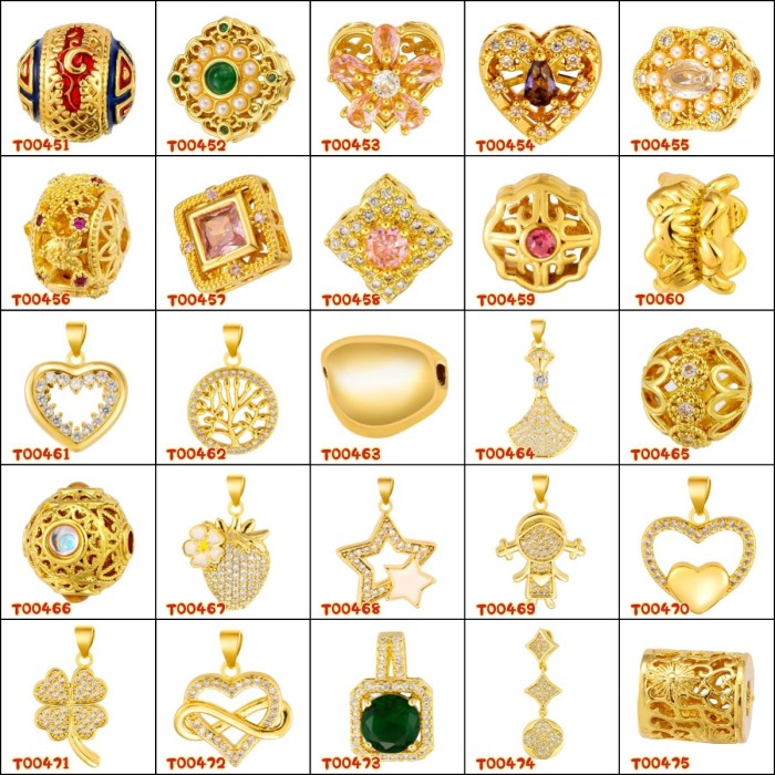 Micro Inlaid Copper Pendant Ancient Method Sand Gold Oil Drop Beads Transfer Beads DIY Accessories Hollow Beads Spacer Beads Factory Wholesale
