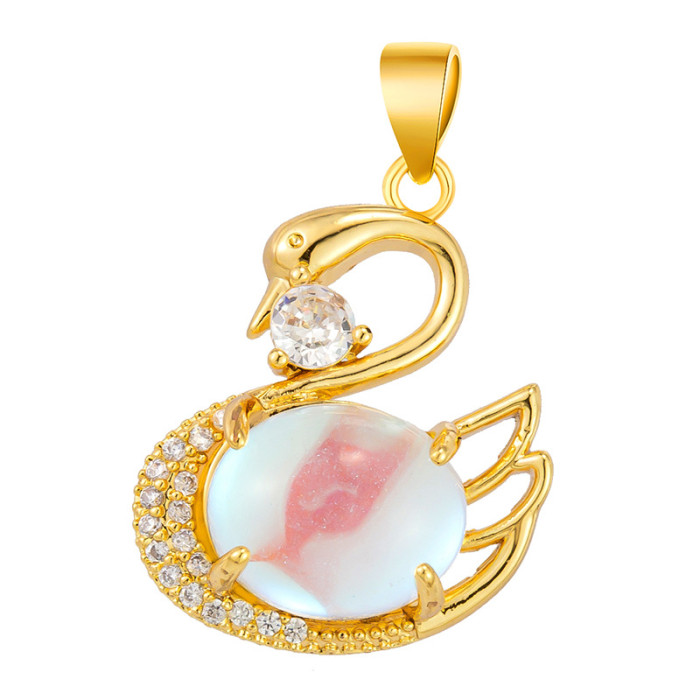 TikTok Hot Sale Copper Plated Micro Inlaid Pendant Wholesale Self-Selected Hundred Styles Copper Pendant Freely Matched Source Factory Wholesale Without Chain