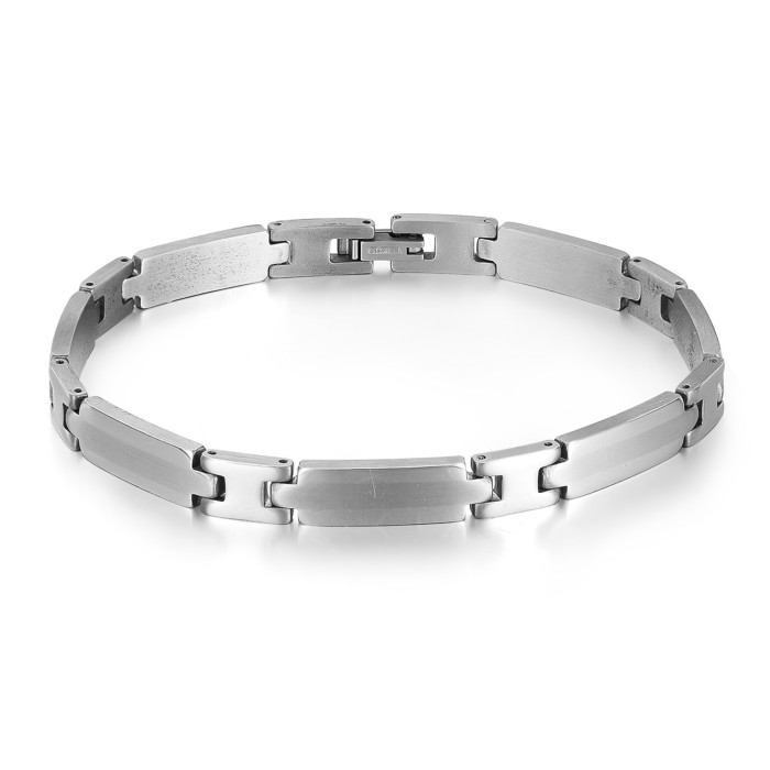 Personalized Bracelet for Men Stainless Steel Niche Simple Design Fashion Versatile Titanium Steel Jewelry Wholesale