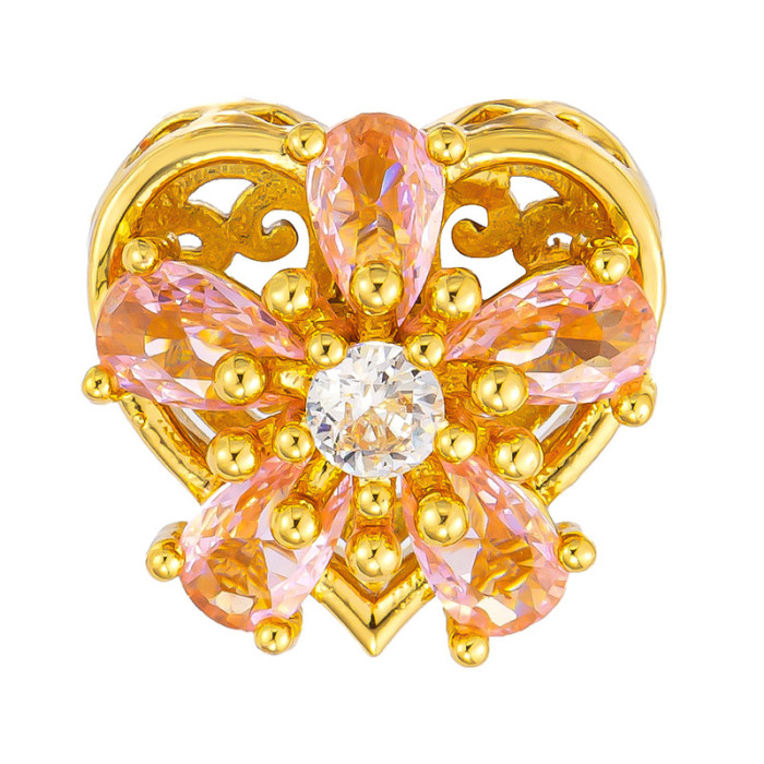 Micro Inlaid Copper Pendant Ancient Method Sand Gold Oil Drop Beads Transfer Beads DIY Accessories Hollow Beads Spacer Beads Factory Wholesale