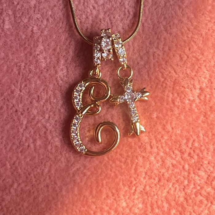 Dopamine Girl Independent Station TK Hot Item 26 Letter Necklace Stainless Steel Chain 22k Real Gold Plated