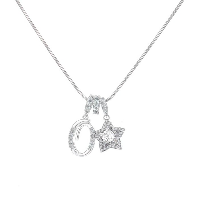 Dopamine Star Girl Independent Station TK Hot-Selling 26 Letter Necklace Stainless Steel Chain 22k
