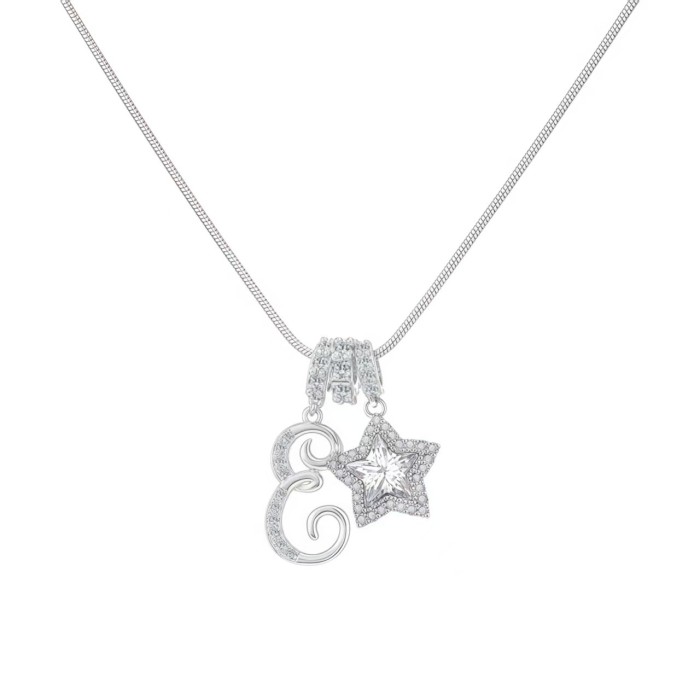 Dopamine Star Girl Independent Station TK Hot-Selling 26 Letter Necklace Stainless Steel Chain 22k