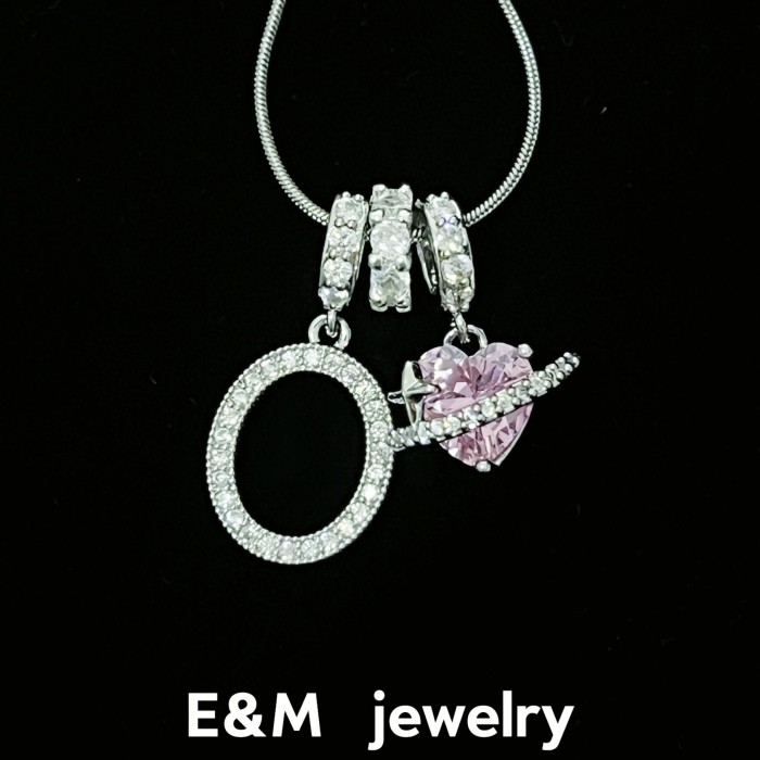 Hot Item Dopamine Letter Necklace Stainless Steel Chain Real Platinum Plating Sweet Style Letter Necklace