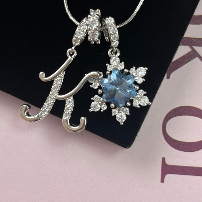 Cross-Border Hot Item Wish-Heart Zircon English Letter Necklace Series Ins Best Friend Gift