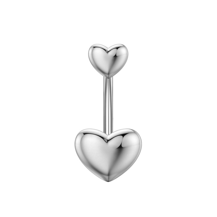 Cross-Border E-commerce Belly Button Ring Round Zircon Butterfly Horse Eye Heart Shape Stainless Steel Zircon Belly Button Stud Online Wholesale