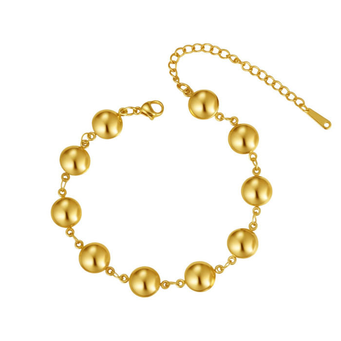 Cross-Border Direct Supply Stainless Steel Hollow Bracelet for Women, Light Luxury High-End Cross Chain, Versatile Trendy 18K Handmade Chain