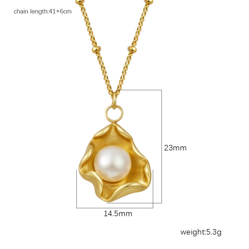 Cross-Border Amazon New Pearl Series Niche Necklace for Women Trendy Elegant Internet Celebrity Personality Collarbone Chain