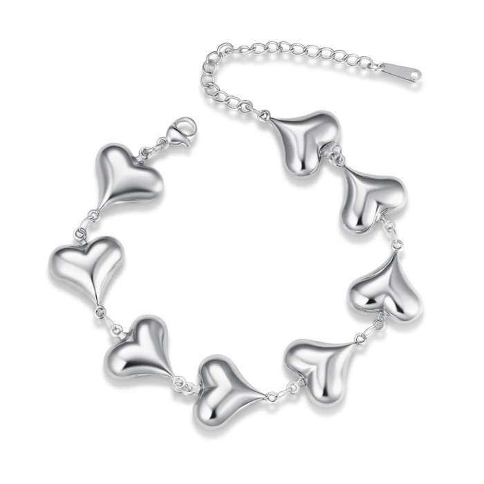 Cross-Border Direct Supply Stainless Steel Hollow Bracelet for Women, Light Luxury High-End Cross Chain, Versatile Trendy 18K Handmade Chain