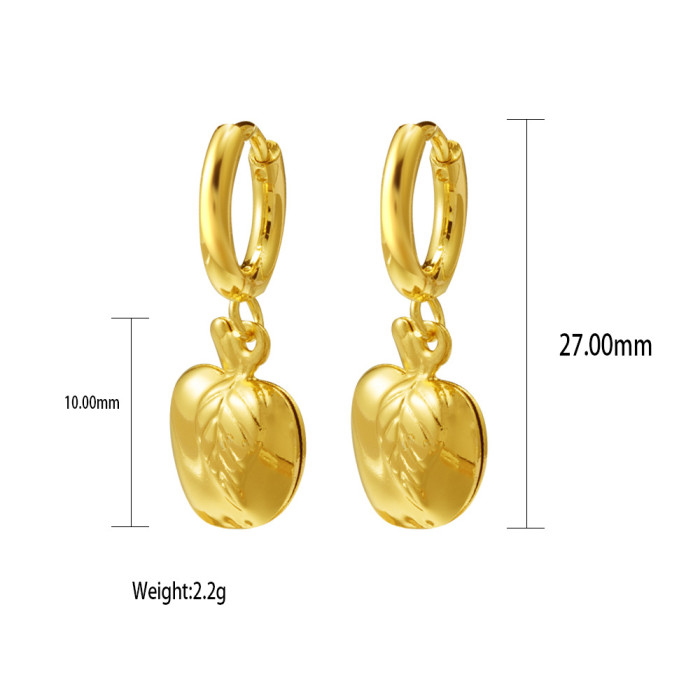 Qiaojin Jewelry Stainless Steel Electroplated 18K Shell-Shaped Fashion Light Luxury Ear Clips Earrings Simple Ear Acc...