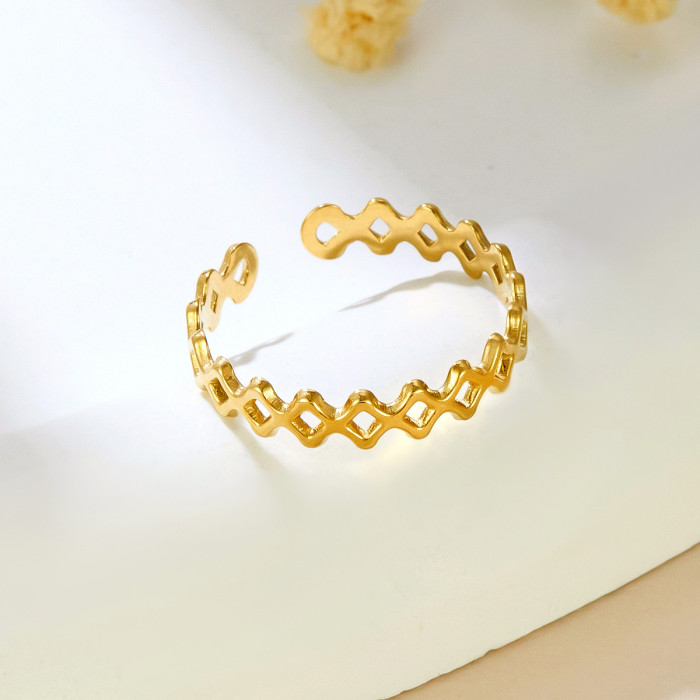 Japanese and Korean Multi-layer Irregular Thin Circle Open Index Finger Ring for Women, Personalized Ins Style, Simpl...