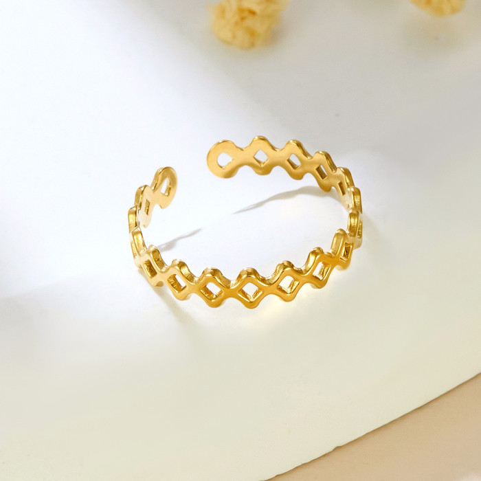 Japanese and Korean Multi-layer Irregular Thin Circle Open Index Finger Ring for Women, Personalized Ins Style, Simpl...