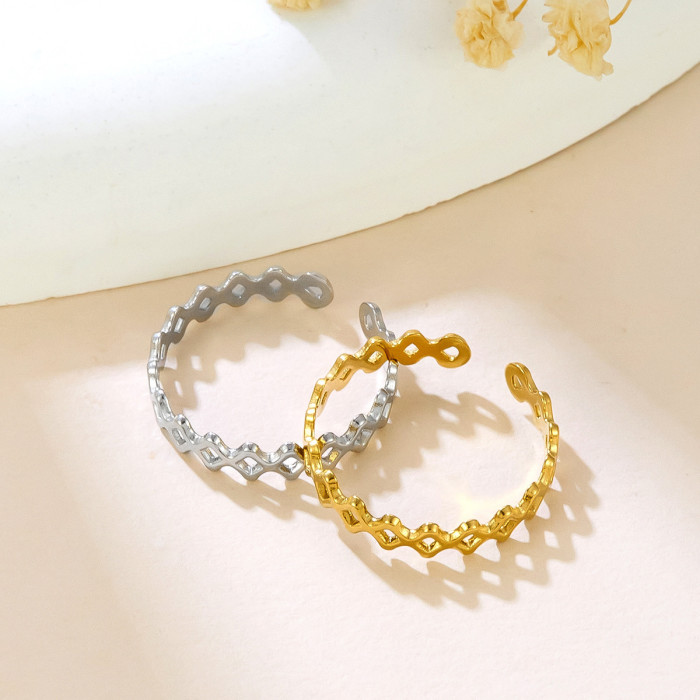 Japanese and Korean Multi-layer Irregular Thin Circle Open Index Finger Ring for Women, Personalized Ins Style, Simpl...