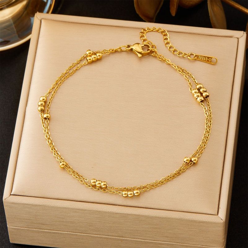 New Cross-Border Titanium Steel Bracelet Fashion Versatile Live Streaming Hot-Selling Women's Exquisite High-End Feel Jewelry Versatile