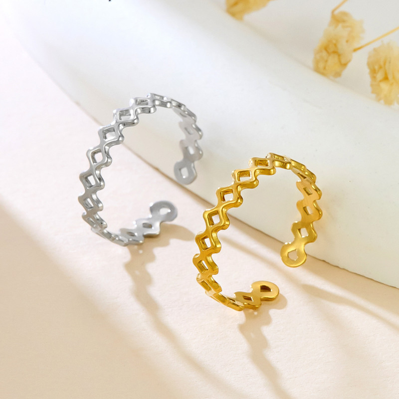 Japanese and Korean Multi-layer Irregular Thin Circle Open Index Finger Ring for Women, Personalized Ins Style, Simple and Cool Hand Jewelry Wholesale