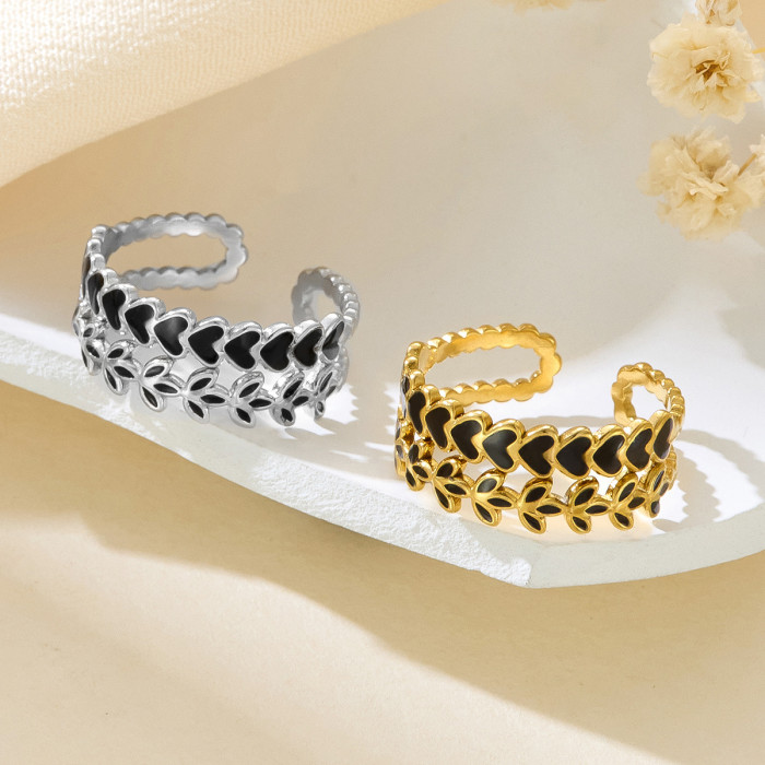 Japanese and Korean Multi-layer Irregular Thin Circle Open Index Finger Ring for Women, Personalized Ins Style, Simpl...