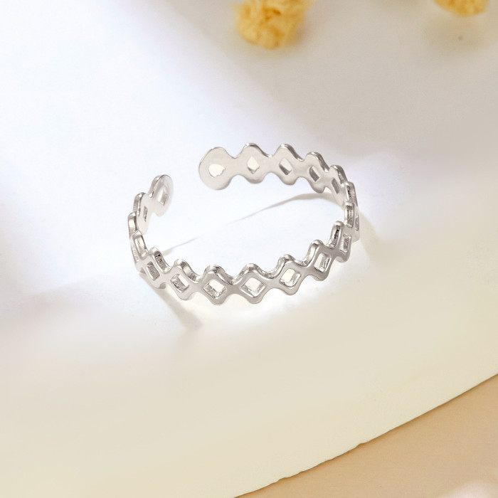 Japanese and Korean Multi-layer Irregular Thin Circle Open Index Finger Ring for Women, Personalized Ins Style, Simpl...