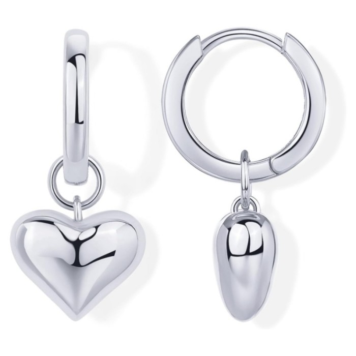 Celebrity Style New Simple Elegant Heart Earrings for Women New Dignified Simple Heart Earrings Accessories