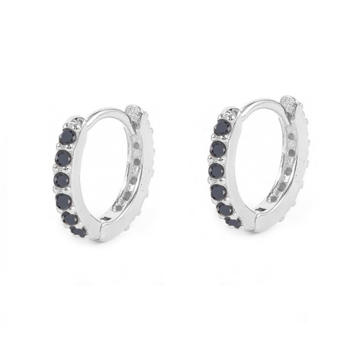Amazon Best-Selling Colorful Stone Classic Hoop Earrings Elegant High-End Ear Clips Earrings Accessories