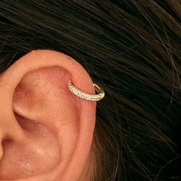 European and American Cross-Border Geometric Three-Color Ear Cuff for Women C-Shaped Inlaid with Rhinestones Korean Version Non-Pierced Earrings Ear Jewelry Ear Hoop Wholesale