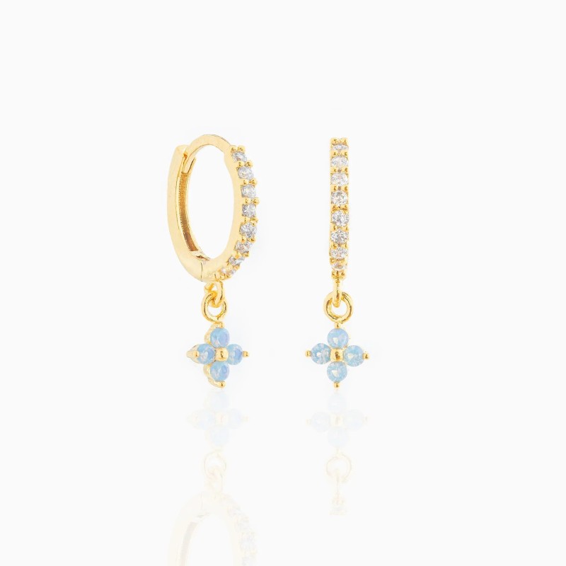European and American Cross-Border Amazon Flower Earrings Micro Inlaid Ear Clips for Women Niche Light Luxury Style Elegant Accessories New Trendy Ear Jewelry